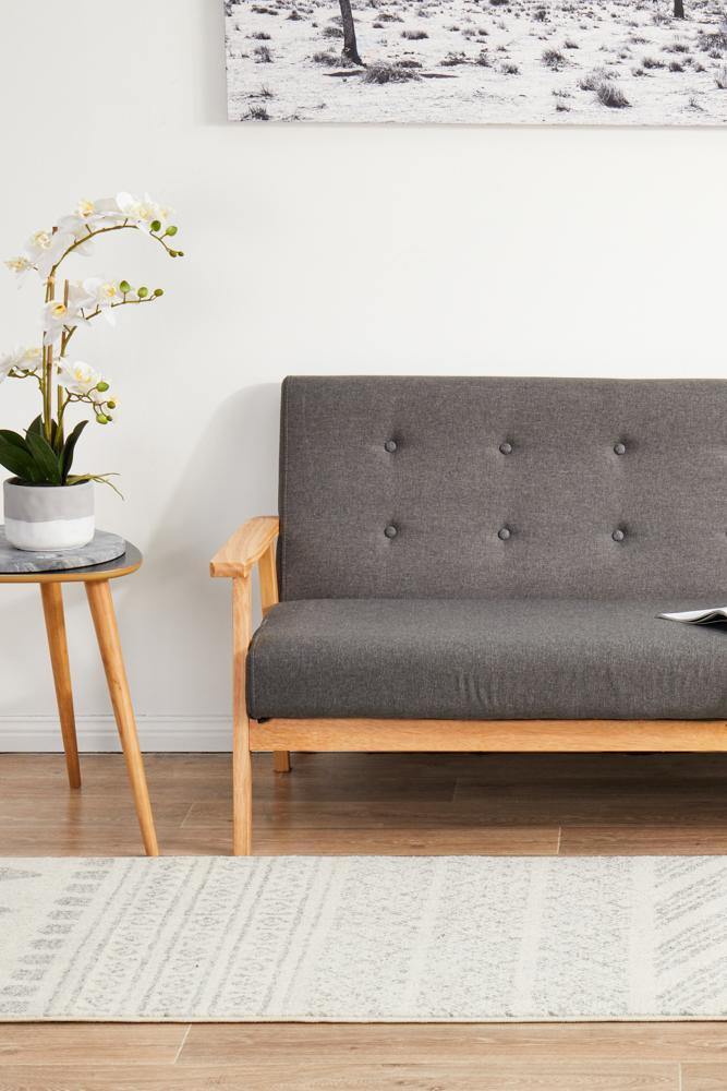 Mirage Adani Modern Tribal Design Grey Runner Rug - Cozy Rugs Australia