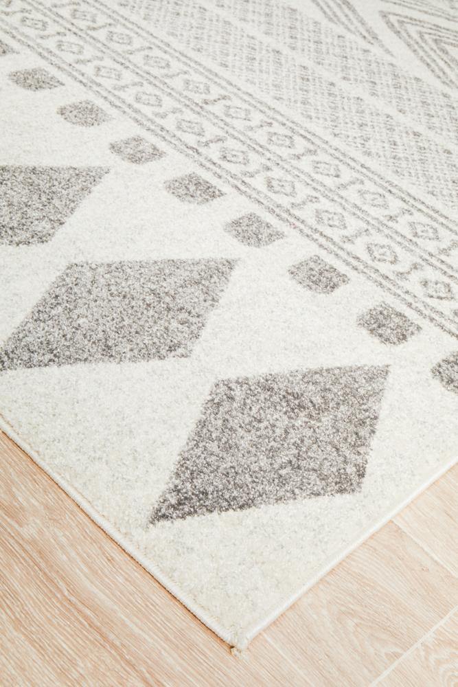 Mirage Adani Modern Tribal Design Grey Rug - Cozy Rugs Australia