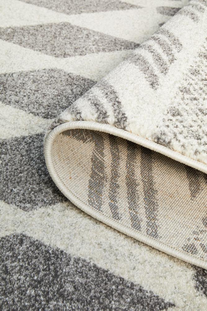 Mirage Adani Modern Tribal Design Grey Rug - Cozy Rugs Australia