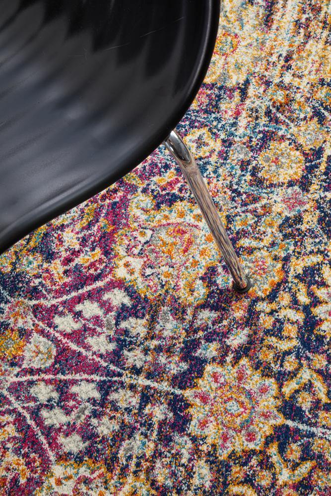 Mirage Zolan Transitional Multi Round Rug - Cozy Rugs Australia