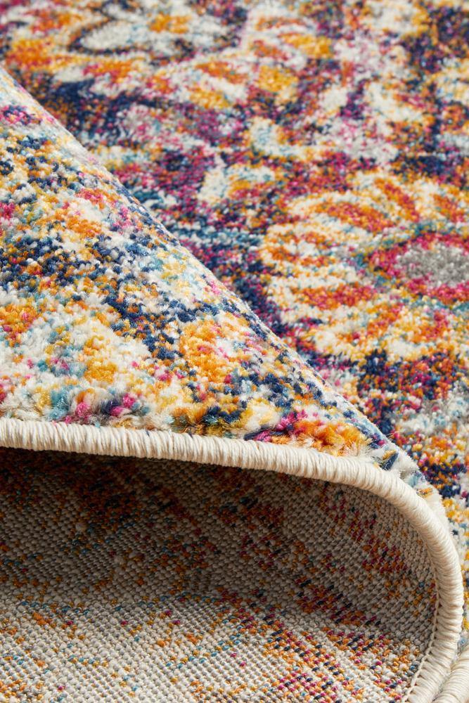 Mirage Zolan Transitional Multi Round Rug - Cozy Rugs Australia