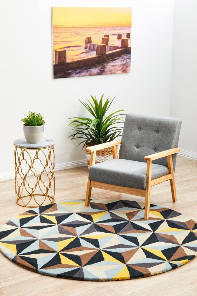 Matrix Pure Wool 900 Blue Round Rug - Cozy Rugs Australia