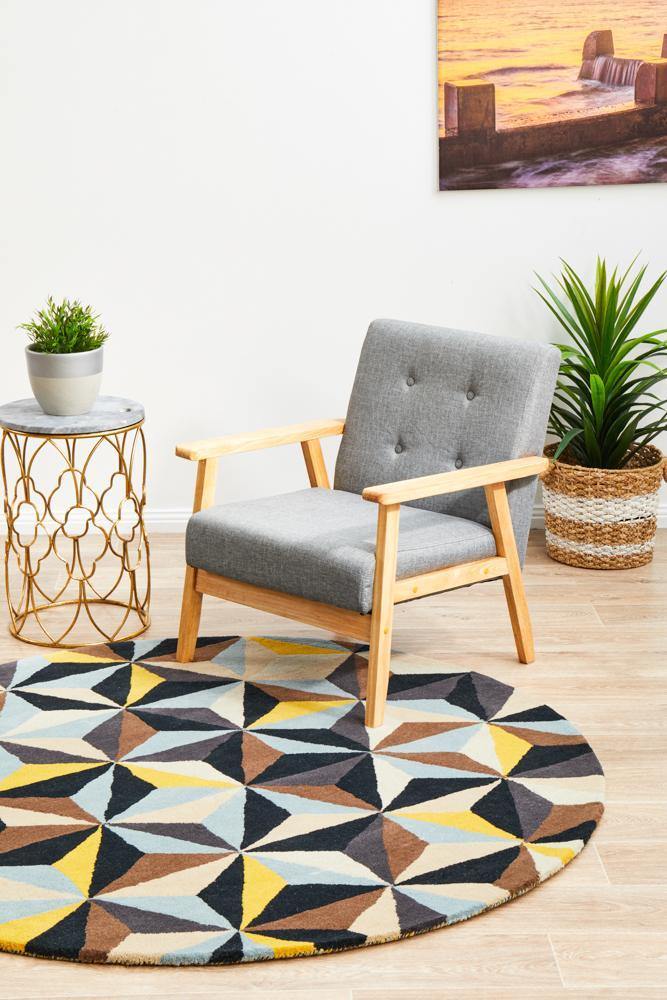 Matrix Pure Wool 900 Blue Round Rug - Cozy Rugs Australia