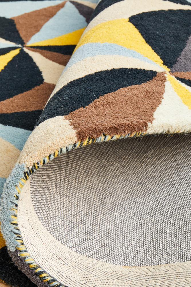 Matrix Pure Wool 900 Blue Round Rug - Cozy Rugs Australia