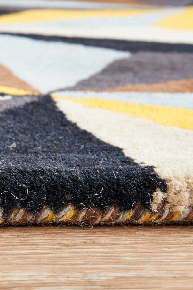 Matrix Pure Wool 900 Blue Runner Rug - Cozy Rugs Australia