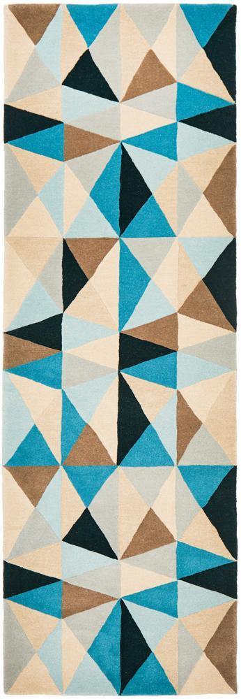 Matrix Pure Wool 901 Turquoise Runner Rug - Cozy Rugs Australia