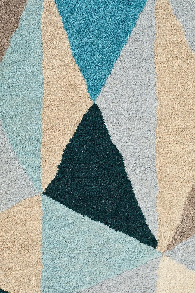 Matrix Pure Wool 901 Turquoise Rug - Cozy Rugs Australia