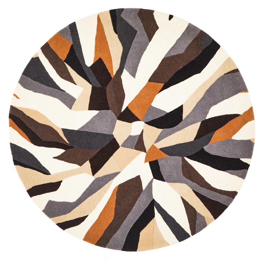 Matrix Pure Wool 903 Fossil Round Rug - Cozy Rugs Australia