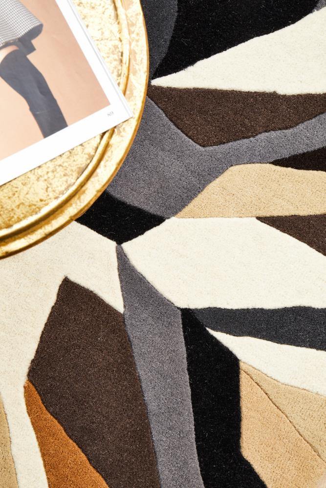 Matrix Pure Wool 903 Fossil Round Rug - Cozy Rugs Australia