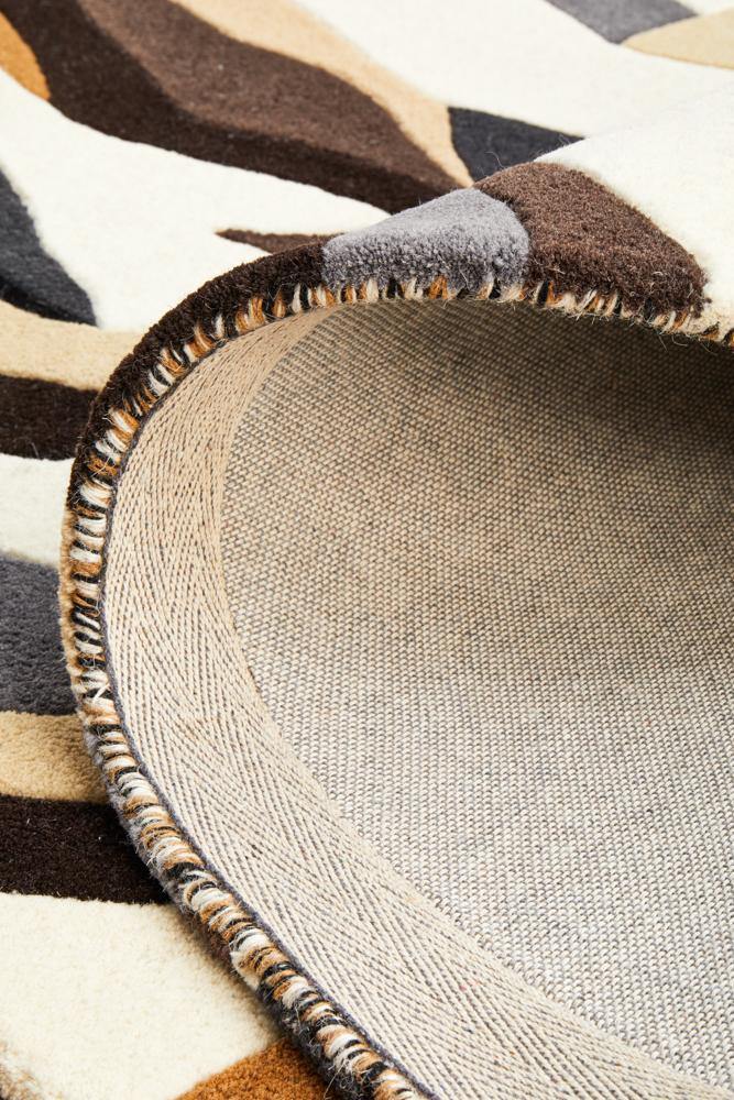 Matrix Pure Wool 903 Fossil Round Rug - Cozy Rugs Australia