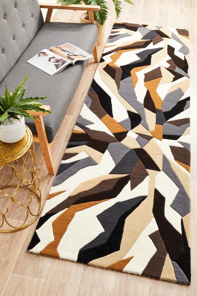 Matrix Pure Wool 903 Fossil Runner Rug - Cozy Rugs Australia