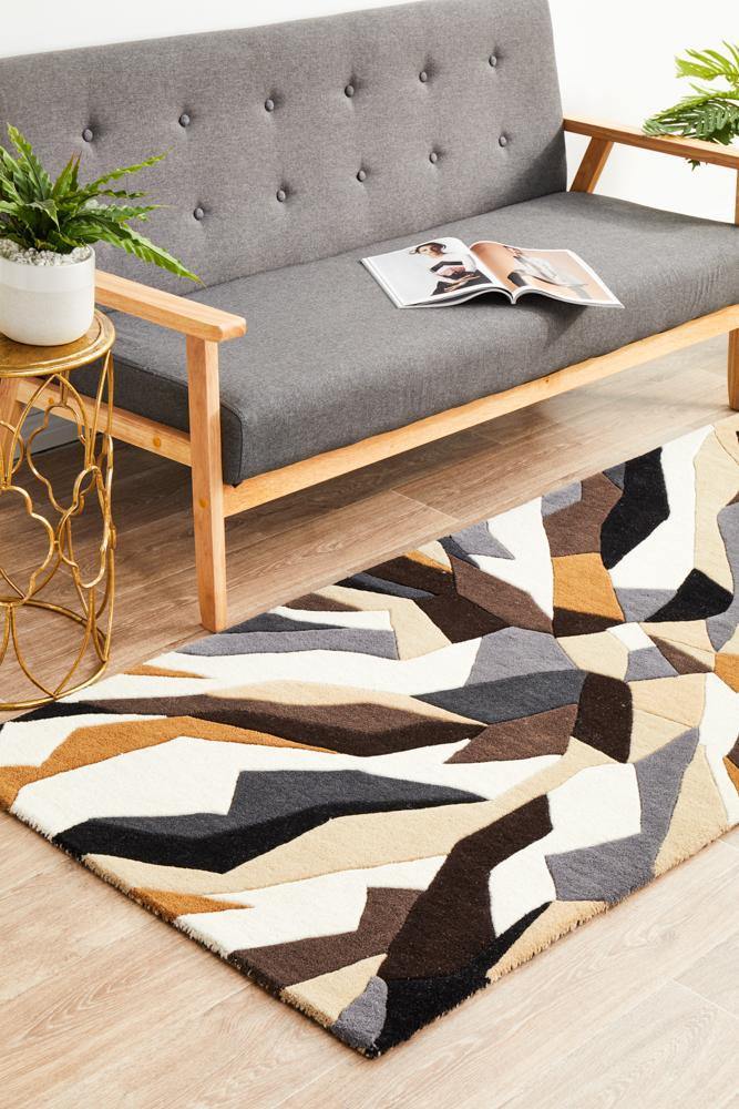 Matrix Pure Wool 903 Fossil Runner Rug - Cozy Rugs Australia