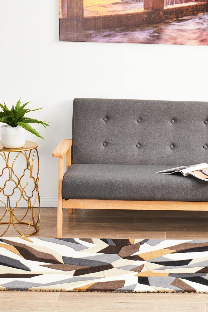 Matrix Pure Wool 903 Fossil Runner Rug - Cozy Rugs Australia