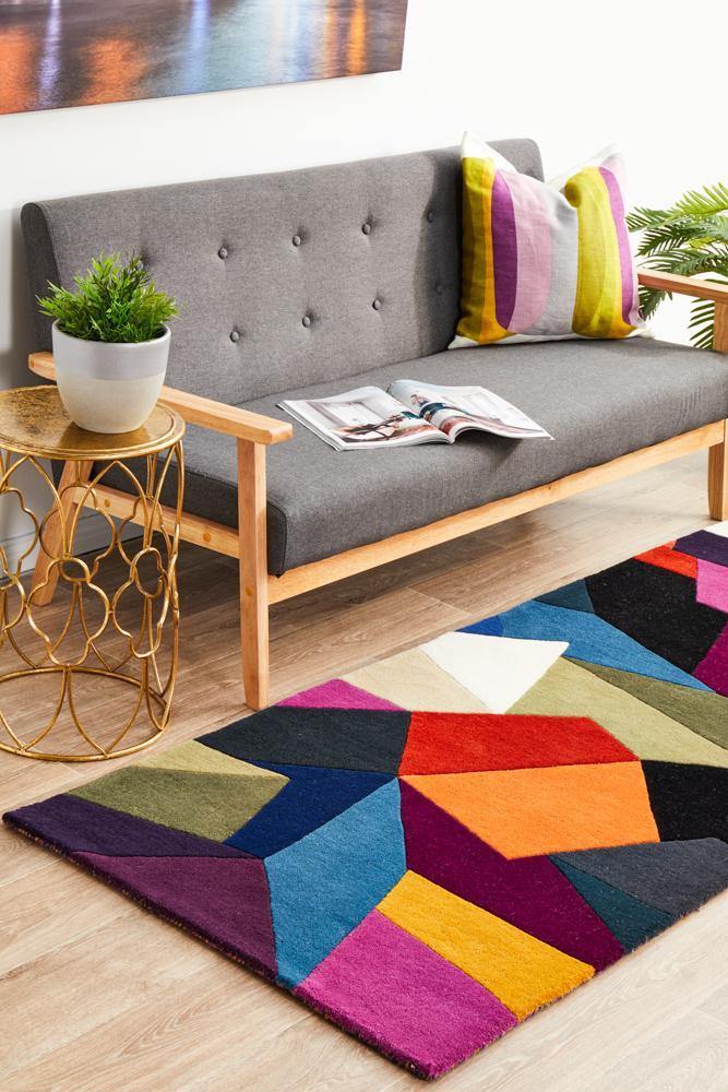 Matrix Pure Wool 906 Crayon Runner Rug - Cozy Rugs Australia