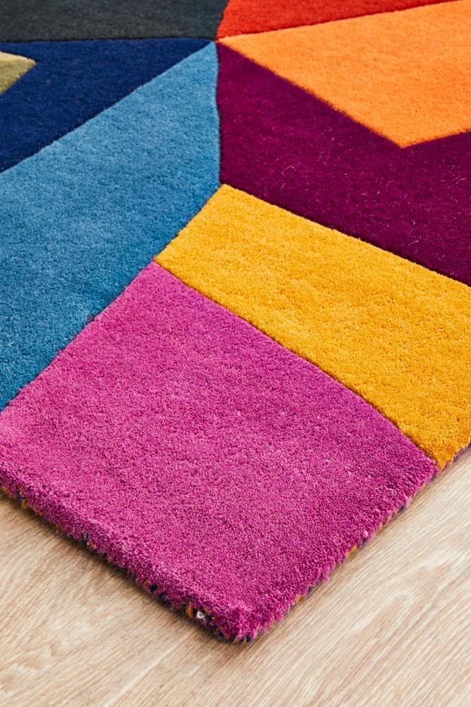Matrix Pure Wool 906 Crayon Runner Rug - Cozy Rugs Australia