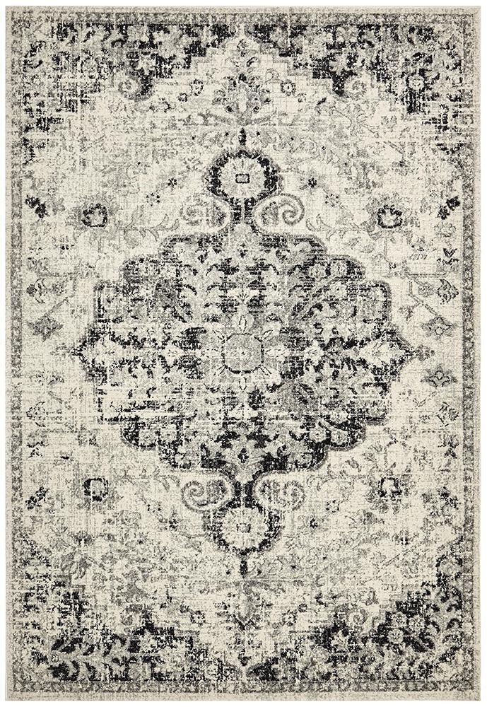 Museum Transitional Charcoal Rug - Cozy Rugs Australia