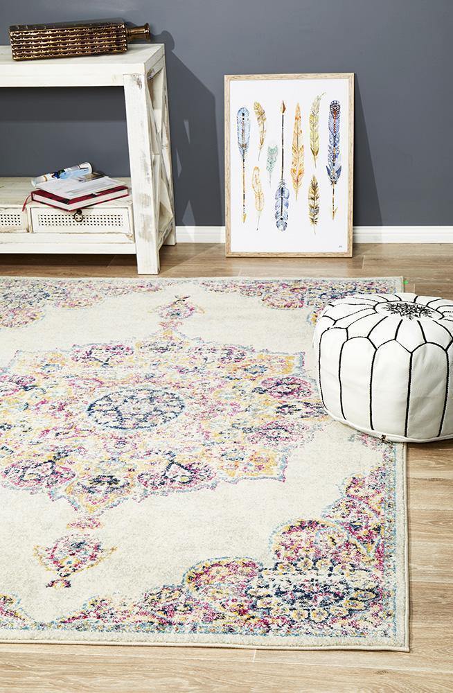 Museum Kendall Bone Rug - Cozy Rugs Australia