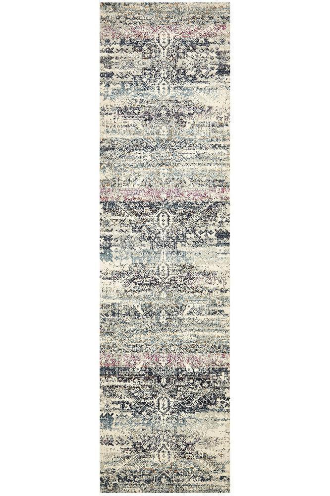 Museum Layton Blue Runner - Cozy Rugs Australia