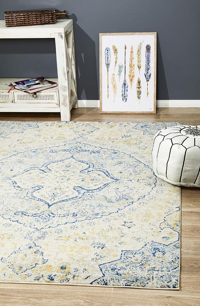 Museum Tyler Sky Blue Rug - Cozy Rugs Australia