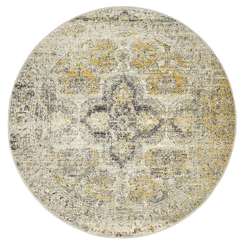Museum Wesley Silver Round Rug - Cozy Rugs Australia
