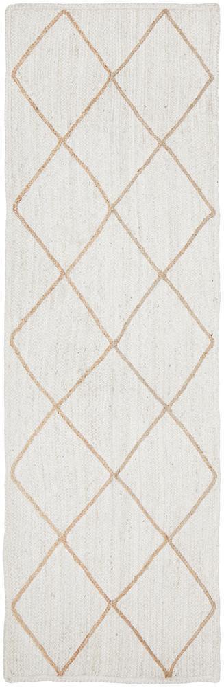 Noosa 222 White Runner Rug - Cozy Rugs Australia