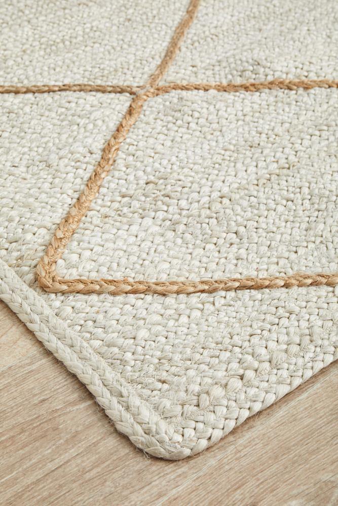Noosa 222 White Runner Rug - Cozy Rugs Australia