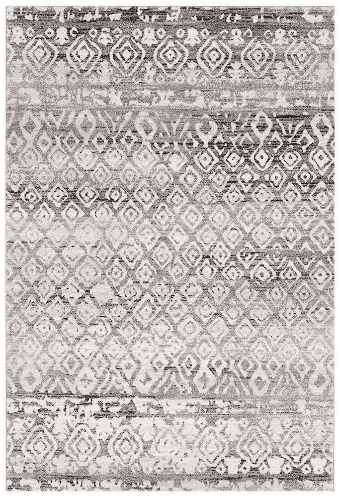 Oasis Zakira Dark Grey Tribal Rug - Cozy Rugs Australia