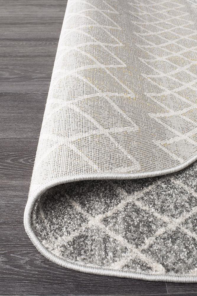 Oasis Nadia Grey Rustic Tribal Round Rug - Cozy Rugs Australia