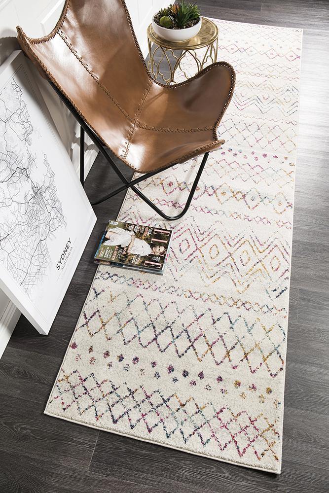 Oasis Nadia Multi Rustic Tribal Runner Rug - Cozy Rugs Australia