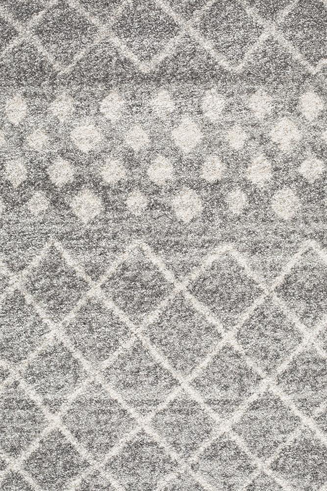 Oasis Selma Silver Tribal Round Rug - Cozy Rugs Australia