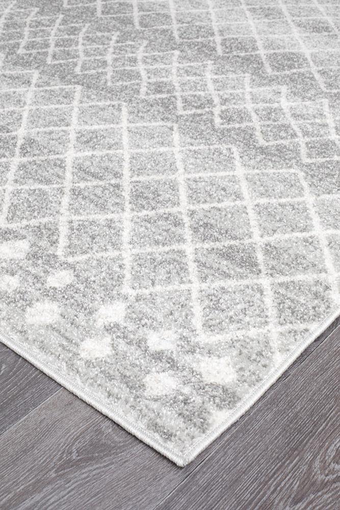 Oasis Selma Silver Tribal Runner Rug - Cozy Rugs Australia