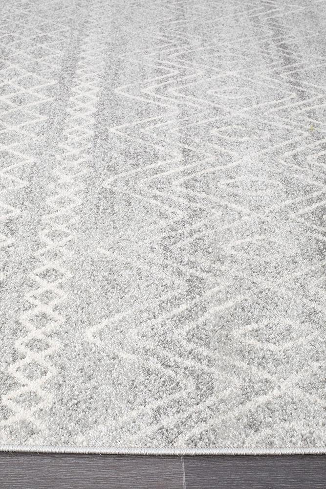 Oasis Selma Silver Tribal Rug - Cozy Rugs Australia