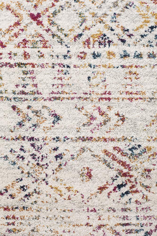 Oasis Ismail Multi Grey Rustic Round Rug - Cozy Rugs Australia