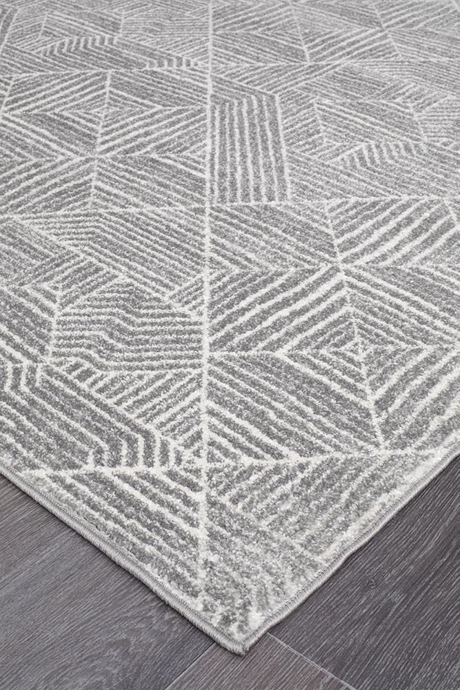 Oasis Kenza Contemporary Silver Rug - Cozy Rugs Australia