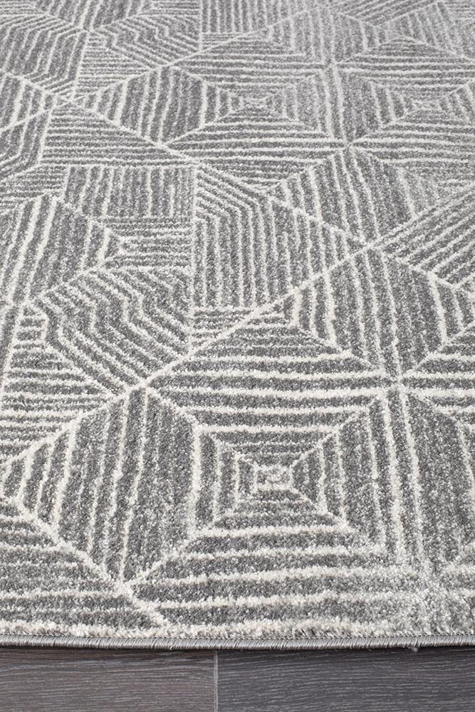 Oasis Kenza Contemporary Silver Rug - Cozy Rugs Australia