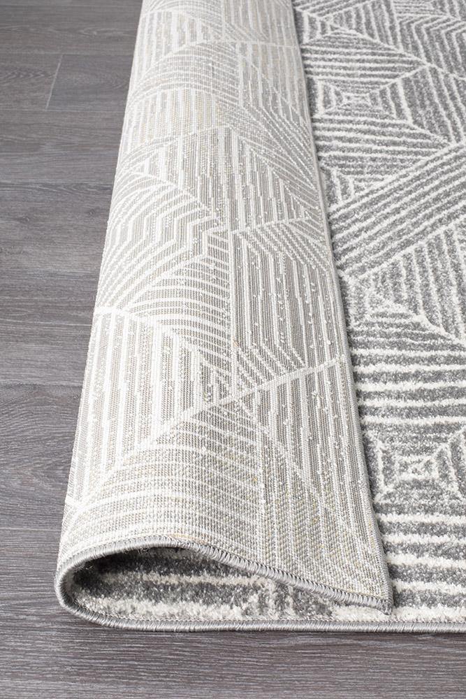 Oasis Kenza Contemporary Silver Rug - Cozy Rugs Australia