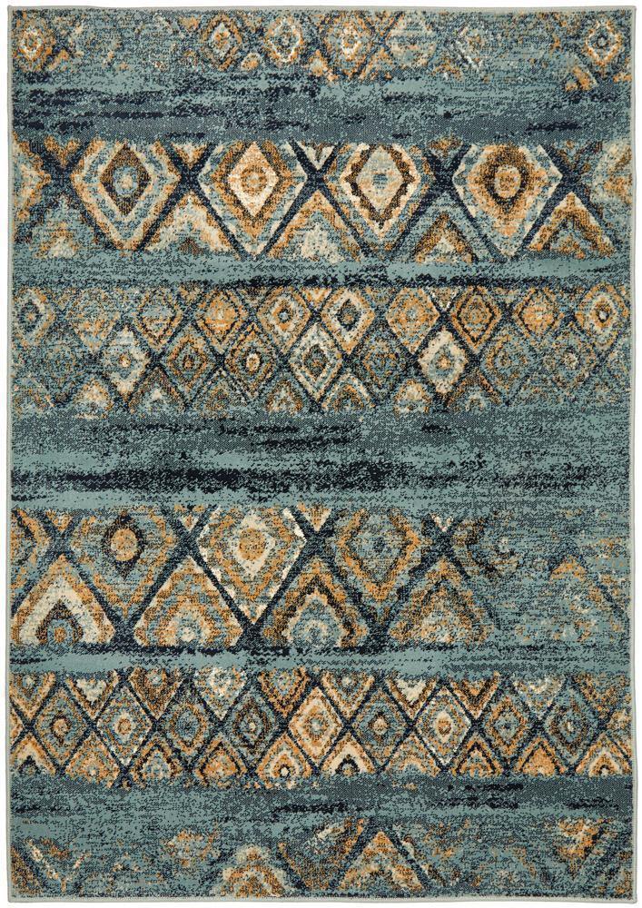 Oxford Mayfair Contrast Blue Rug - Cozy Rugs Australia