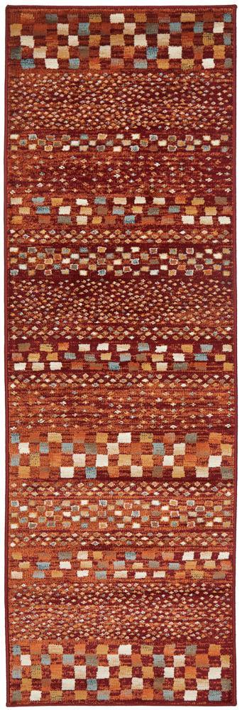 Oxford Mayfair Squares Rust Rug - Cozy Rugs Australia