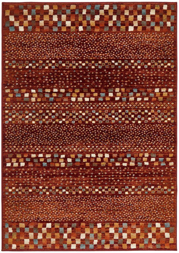 Oxford Mayfair Squares Rust Rug - Cozy Rugs Australia