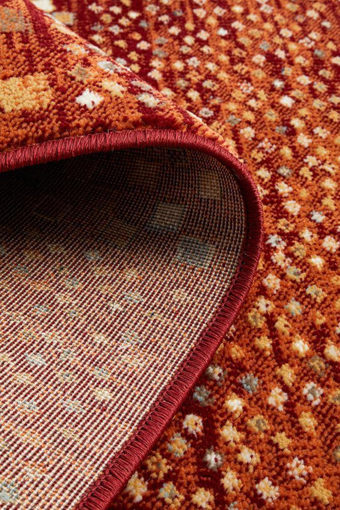 Oxford Mayfair Squares Rust Rug - Cozy Rugs Australia