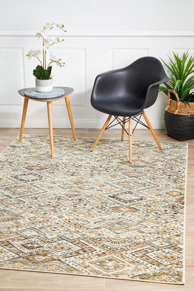Oxford Mayfair Tribe Bone Rug - Cozy Rugs Australia