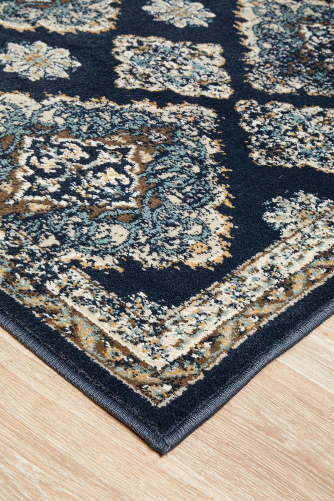 Oxford Mayfair Timeline Navy Rug - Cozy Rugs Australia