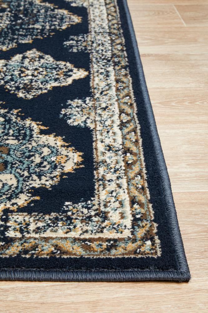 Oxford Mayfair Timeline Navy Rug - Cozy Rugs Australia