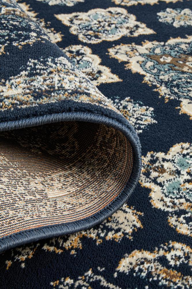 Oxford Mayfair Timeline Navy Rug - Cozy Rugs Australia