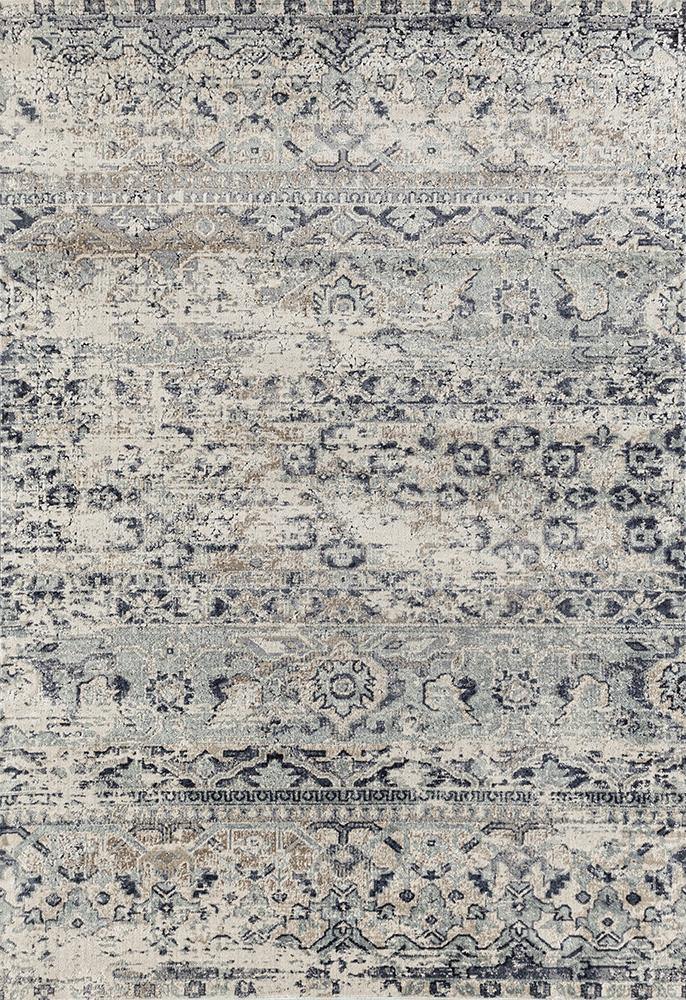 Providence Esquire Segments Traditional Blue Rug - Cozy Rugs Australia