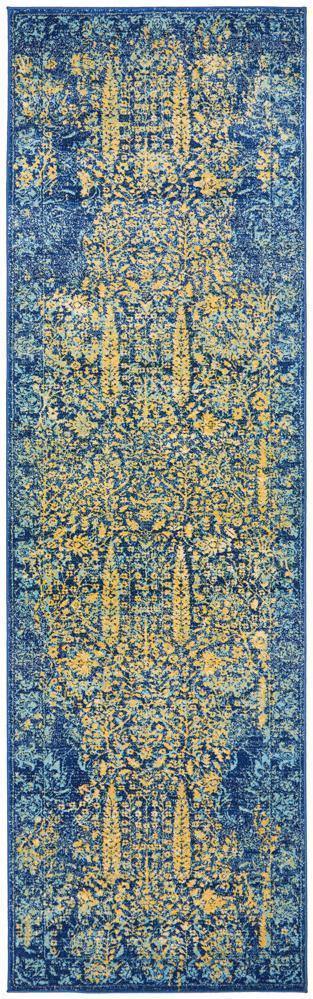Radiance 411 Royal Blue Runner Rug - Cozy Rugs Australia