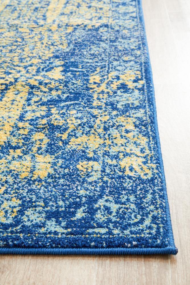 Radiance 411 Royal Blue Runner Rug - Cozy Rugs Australia