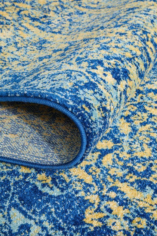Radiance 411 Royal Blue Runner Rug - Cozy Rugs Australia