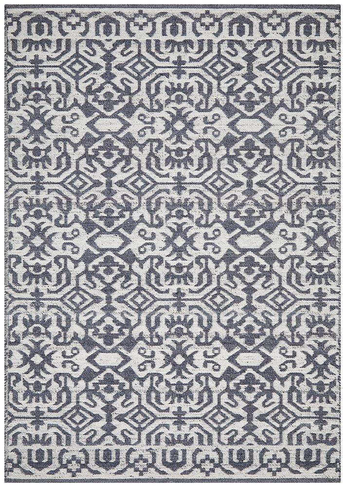 Relic Kian Silver Navy Rug - Cozy Rugs Australia