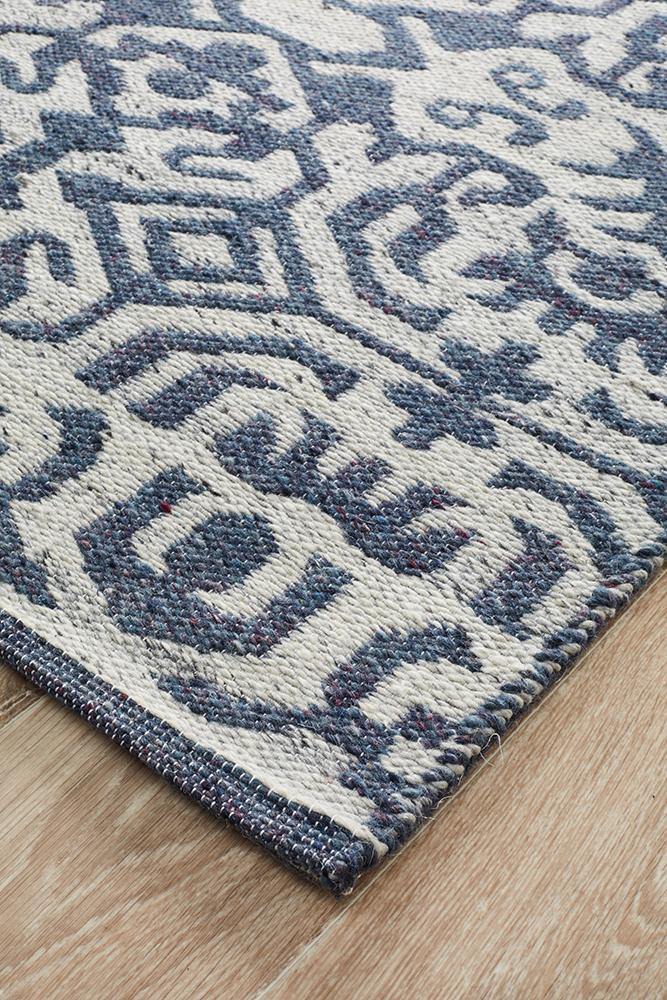 Relic Kian Silver Navy Rug - Cozy Rugs Australia